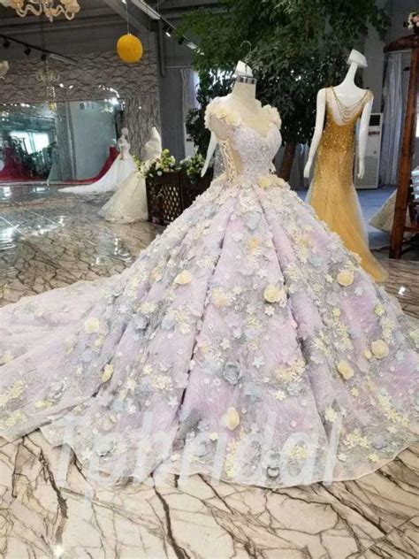 Purple Wedding Dress Lavender Princess Ball Gown Prom Dress