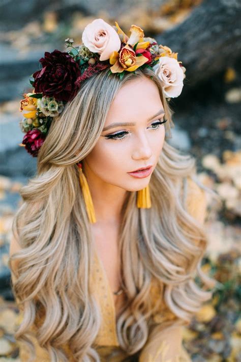 21 Beautiful Flower Crowns Ideas And How To Make Your Own Long Hair