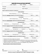 Restaurant Employee Review Form