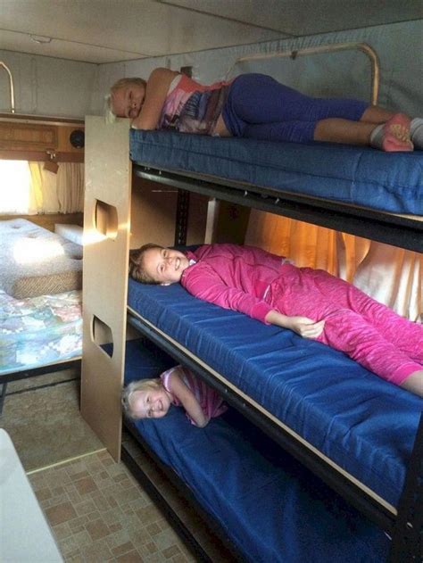 And often bunk beds go into small rooms. 27+ Creative RV Campers with Bunk Beds Ideas For Cozy Summer Holiday #rvcampers #bunkbeds #ideas ...