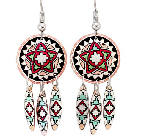 Handmade Dangle Native Earrings Splendid Native American Earrings