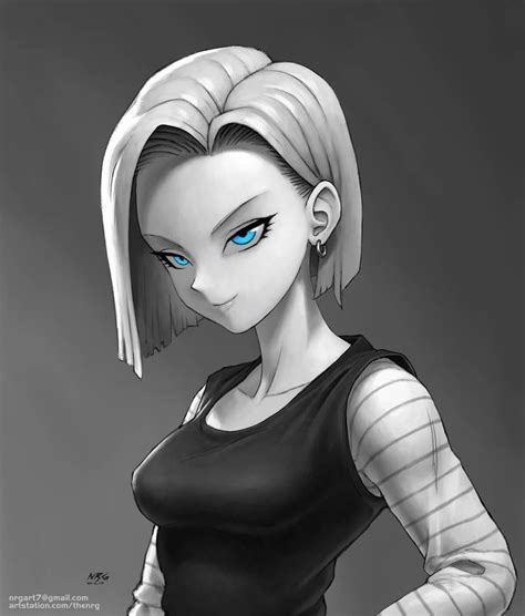 Android 18 Sketch By Nrg By Nrgart7 On Deviantart Dragon Ball Super