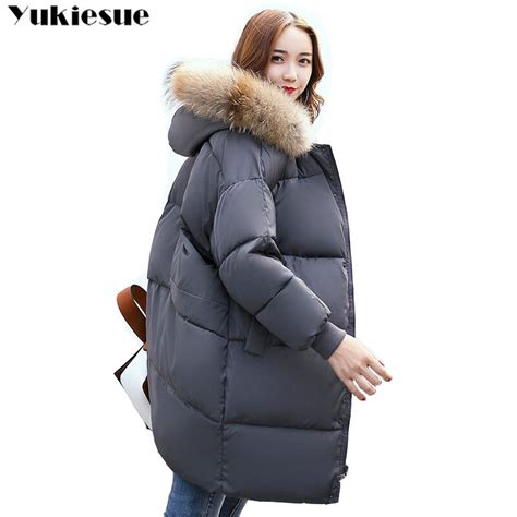 Plus Size Winter Jackets For Women Coats Big Fur Collar Hooded Down