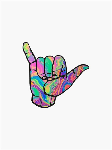 Hang Loose Sticker By Kaileyryan Redbubble