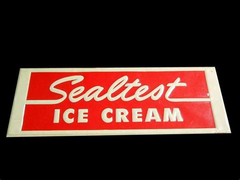 1950s Sealtest Ice Cream Single Sided Tin Painted Ice Cream F