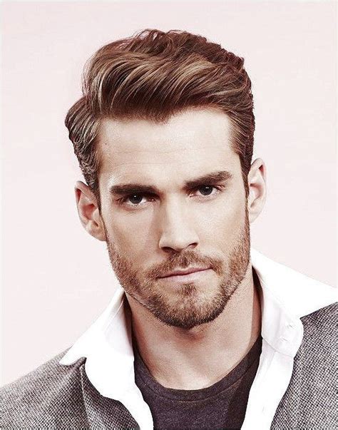 Medium Brown Side Parting Wavy Hairstyle Haircut For Men