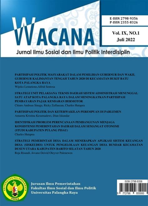 Wacana Jurnal Ilmu Sosial Dan Ilmu Politik Interdisiplin