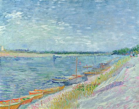 Moored Boats Vincent Van Gogh As Art Print Or Hand Painted Oil