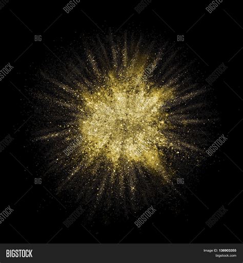 Gold Glitter Powder Explosion Image And Photo Bigstock