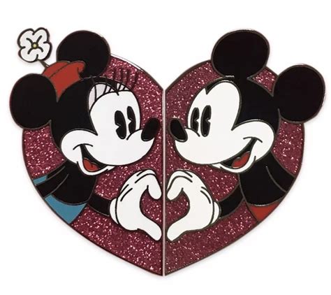 Mickey And Minnie Mouse Valentines Day Pin Set At Shopdisney Disney