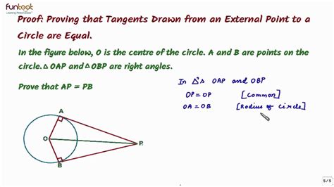 Prove That Lengths Of Tangents Drawn From An External Point To A Circle