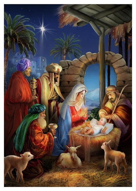 Nativity Painting By Patrick Hoenderkamp Pixels