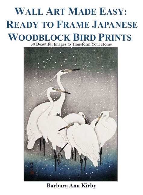 Japanese Woodblock Bird Prints Vol 1 Wall Art Made Easy