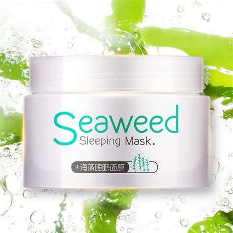 Seaweed Essence Mask Moisturizing Whitening Firming Skin Shrinking Pores Face Sleep Mask In