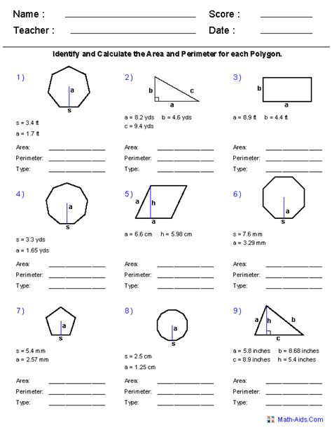 Free Printable 10th Grade Geometry Worksheets
