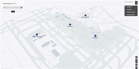 Terminals Toronto Pearson International Airport Yyz Map