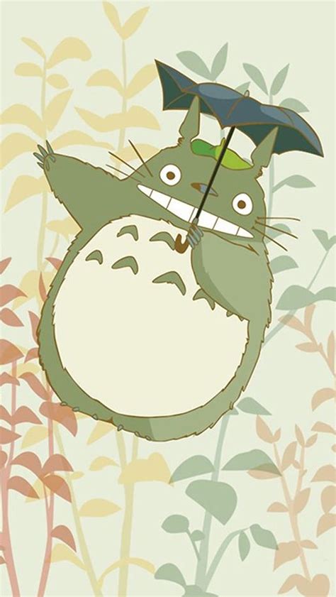 Cute Cartoon My Neighbor Totoro Iphone Wallpapers Free Download