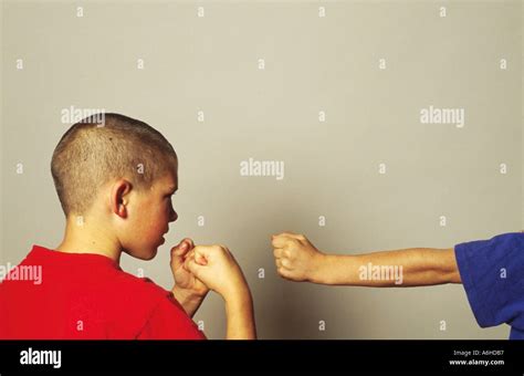 Two Boys Fighting Stock Photo Alamy