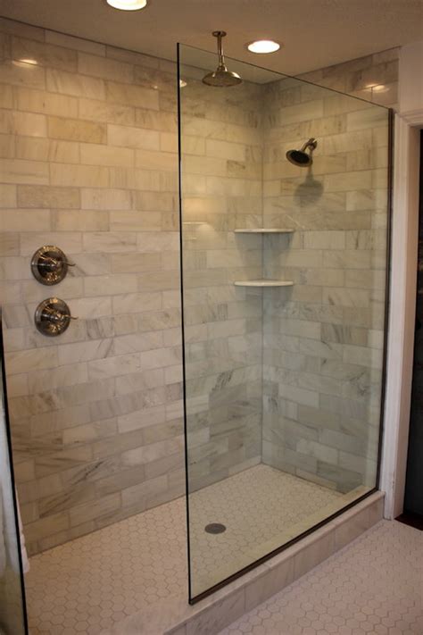 In a small bath remodel, the bathroom fixtures should be simple in design and made of cast iron, vitreous china or marble, in a room having tile or marble floors. Corner Shower Design Ideas