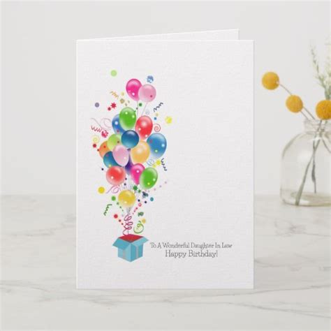 Cousin, wish you all the greatest success in your job and life. Daughter In Law Birthday Cards, Colorful Balloons Card ...