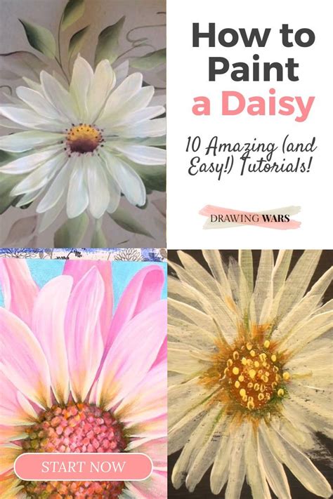 How To Paint A Daisy Easy Step By Step 10 Great Tutorials Learn How