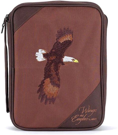 Brown Eagles Isaiah 4031 Reinforced Polyester Bible Cover Case With