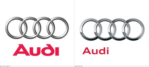 Marketing 30 Audi Modernizes Four Ring Logo Typographic Relaunch