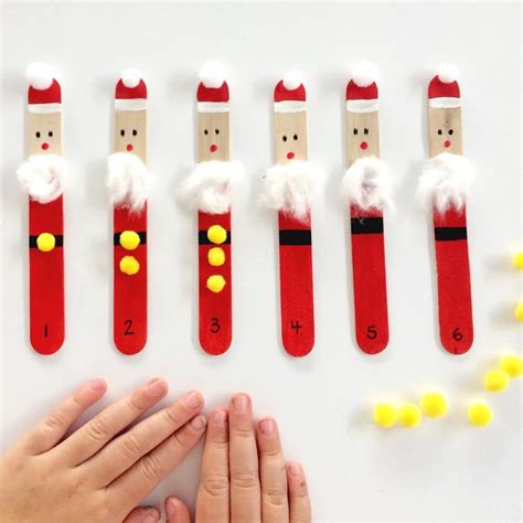 Santa Counting These Cute Craft Stick Santas Need Help Counting