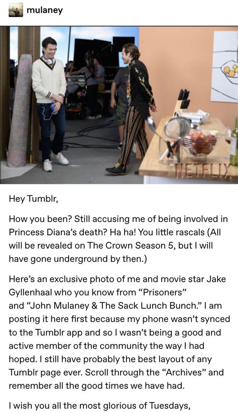 I woke up one morning when i was a kid and my mom was standing over my bed and she said i just heard that princess diana and her lover dodi al fayed have been killed in paris like i. THIS IS ACTUALLY JOHN MULANEY OMG in 2020 | John mulaney ...