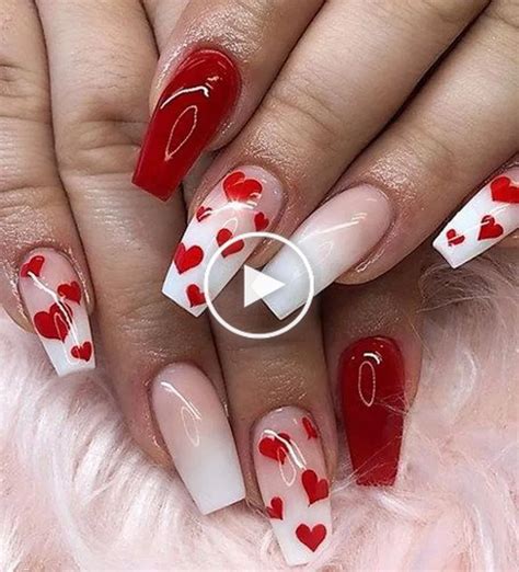 28 Idées Nails Incroyable Art Pour La Saint Valentin 24 In 2020 Valentines Day Nail Designs