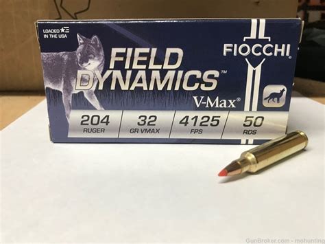 Fiocchi 204hva 204 Ruger 32gr V Max 200 Rounds Rifle Ammunition At