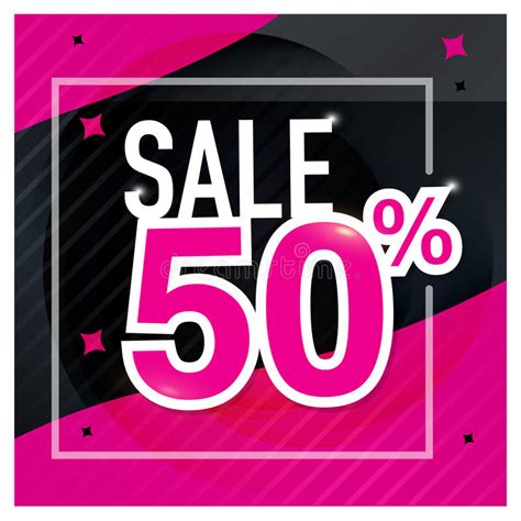 Icon Sale And Special Offer 50 Off Vector Illustration Stock Vector
