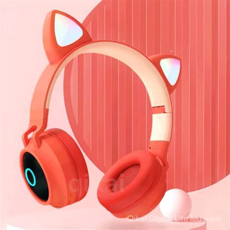 Headphone For Girls Lovely Bluetooth Headset With Cat Ear Bluetooth
