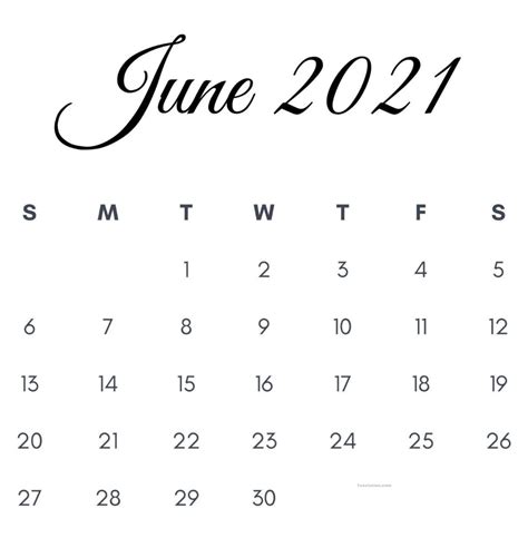 June 2021 Calendar Planner For Work And Meeting Calendar In 2021