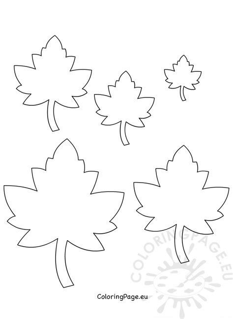 Printable Autumn Leaf Size Coloring Page