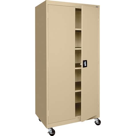 For greater transparency of stored items, doors. Sandusky Lee Heavy-Duty Welded Steel Mobile Cabinet — 36in ...