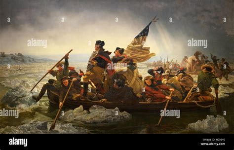 George Washington Crossing The Delaware By Emanuel Leutze 1851 Stock