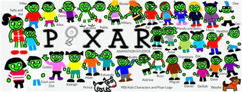 Pbs Kids Characters And Pixar Logo By Mapsuperstar On Deviantart