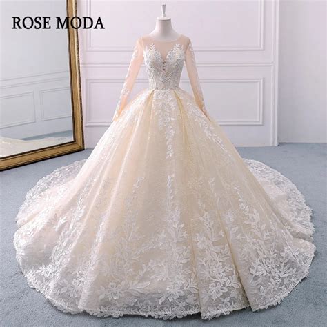 Buy Rose Moda Luxury Wedding Dress Long Sleeves 2018