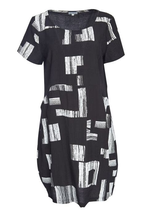 Naya Block Print Dress Blackwhite Clothing From Berlin Clothing Ltd Uk