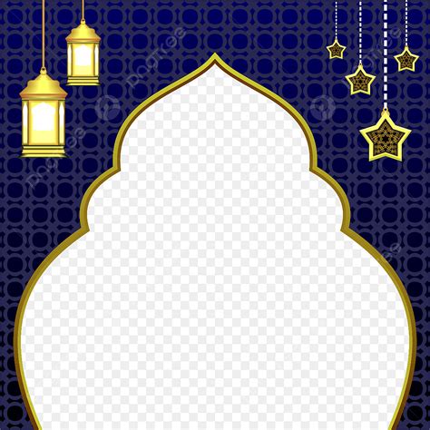 Gambar Bingkai Islam Dengan Ornamen Dan Elemen Transparan Elemen