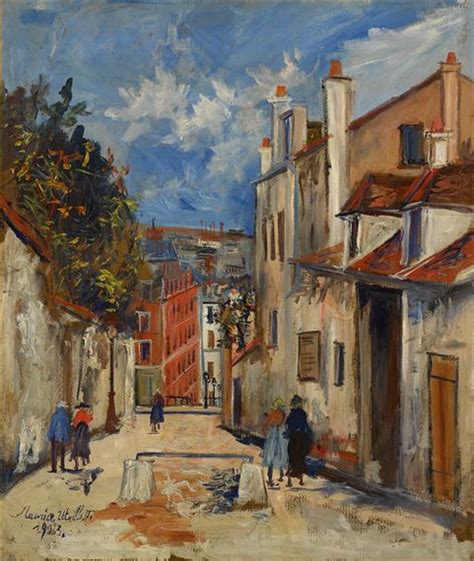 Maurice Utrillo Rue De Mont Cenis À Montmartre 1923 Mutualart