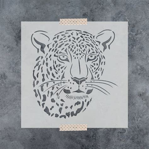 Here Is Our Jaguar Head Stencil Design Laser Cut On Reusable Mylar For