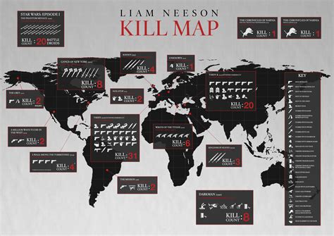 During his early years, liam worked as a forklift operator for guinness, a truck driver. Awesome "Kill Map" Infographic for All of Liam Neeson's ...