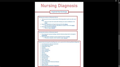 Impaired Gas Exchange Nursing Diagnosis Notes Etsy Ireland