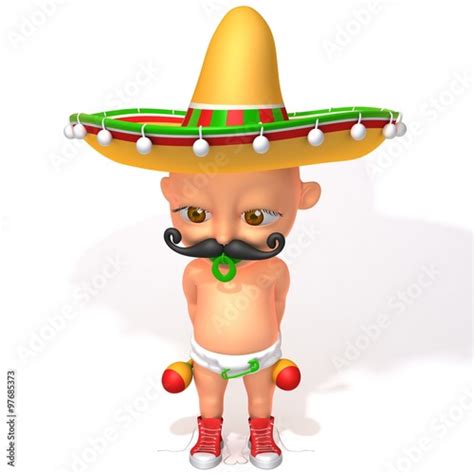 Mexican Baby 3d Illustration Stock Illustration Adobe Stock