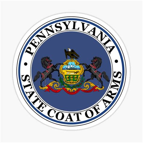 Pennsylvania Coat Of Arms Sticker For Sale By Aleksander Redbubble