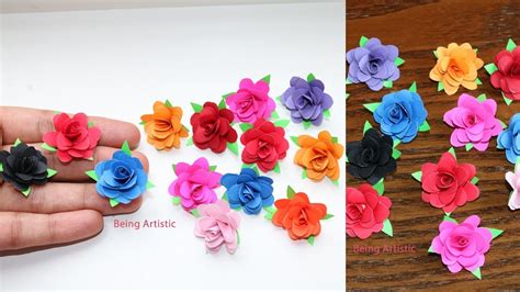 How To Make Small Paper Rose Flower Diy Handmade Craft Paper Craft