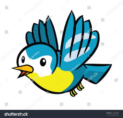 Blue Tit Bird Stock Vector Illustration 114280888 Shutterstock