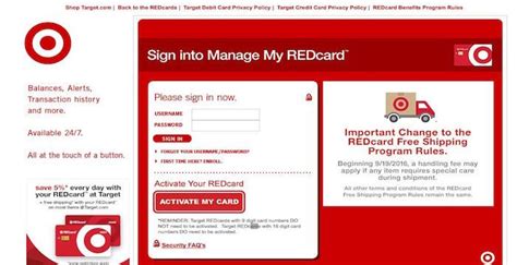 Target Redcard Credit Card Login Make Payment Customer Services
